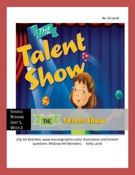 mcgraw hill wonders unit  week  shared reading  talent show  aj