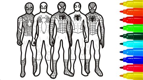 Black Suit Spiderman Coloring Pages / Free Black Spiderman Coloring