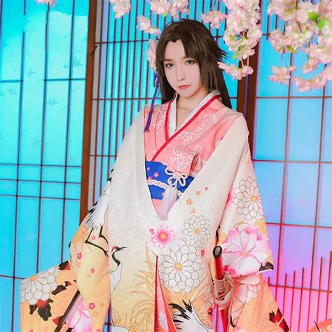 fgo ryougi shiki cosplay costume fate grand order kara no kyoukai flower kimono yukata uniform