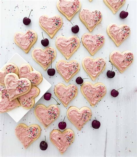 Cream Cheese Sugar Cookies With Cherry Frosting The