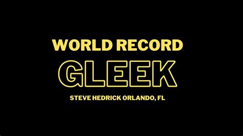 World Record Gleek Youtube