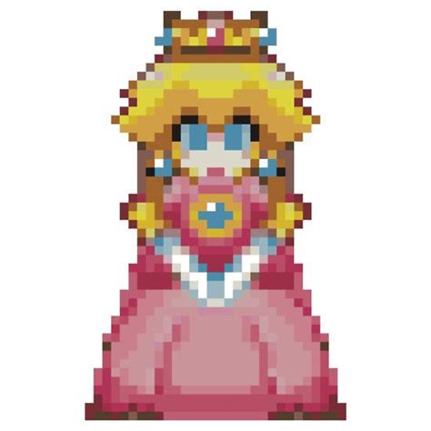 How To Draw Princess Peach Super Mario Bros Pixel Art Drawing Images
