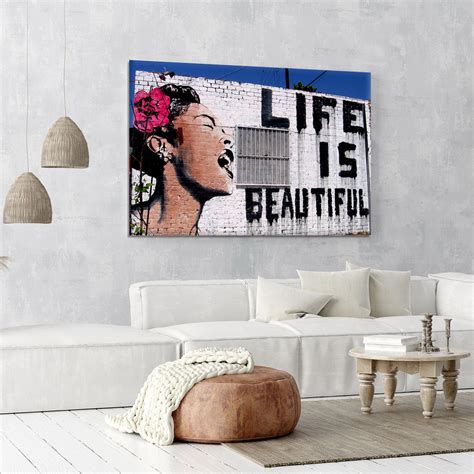 Banksy Life Is Beautiful Canvas Print Or Poster Canvas Art Rocks