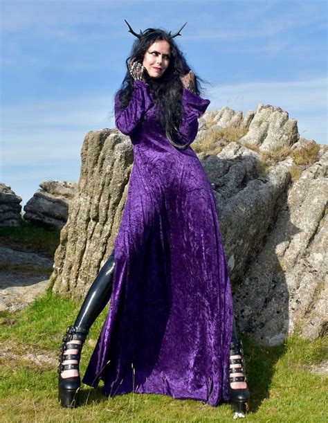 ritual hooded dress crushed velvet hooded witchy gown by moonmaiden gothic clothing