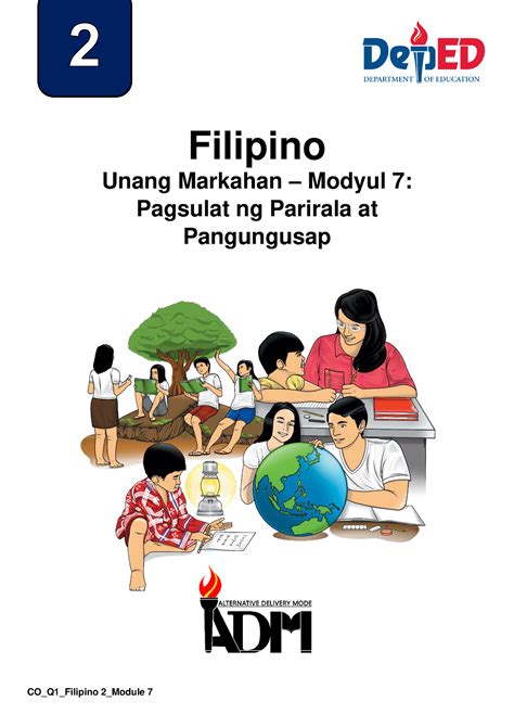 Filipino 2 Q1 Mod7 Pagsulat Ng Parirala At Pangungusap V2 Filipino
