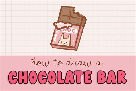 how to draw a cute half eaten chocolate bar easy beginner tutorial