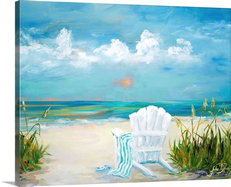 Canvas Art Print Beach Scene Ii Ebay