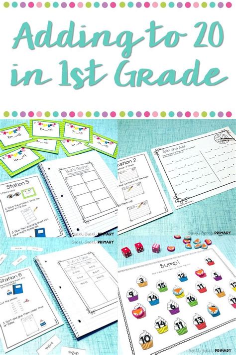 Your First Grade Students Will Love Practicing Adding To 20 With These