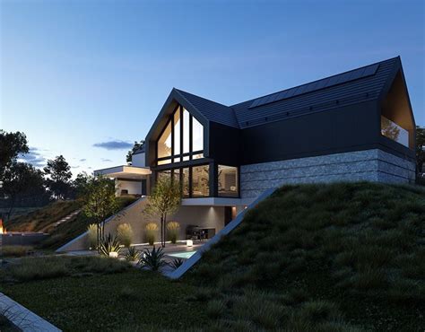 Modern Black Winter House Vis For Lk Projektpl On Behance Dream