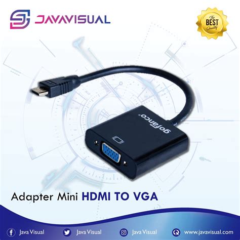 Jual Adapter Mini Hdmi To Vga Video Converter Minihdmi Monitor Rgb Db15