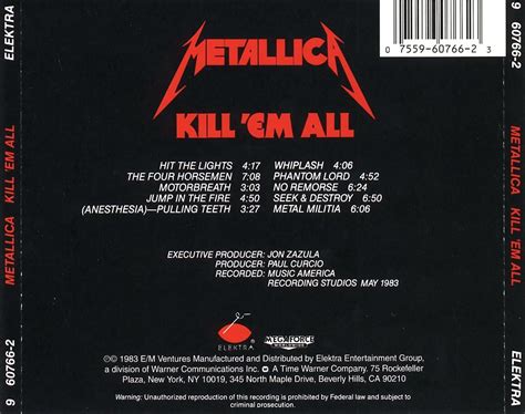 Kill 'em all is the debut album by now legendary thrash heroes metallica, marking their triumphant conquest of the thrash metal scene. UNSP: Reseña: Kill 'Em All de Metallica
