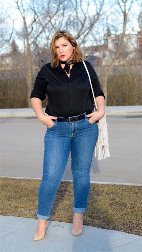 16 Ways To Wear Skinny Jeans If Youre Plus Size Casual Denim Outfits