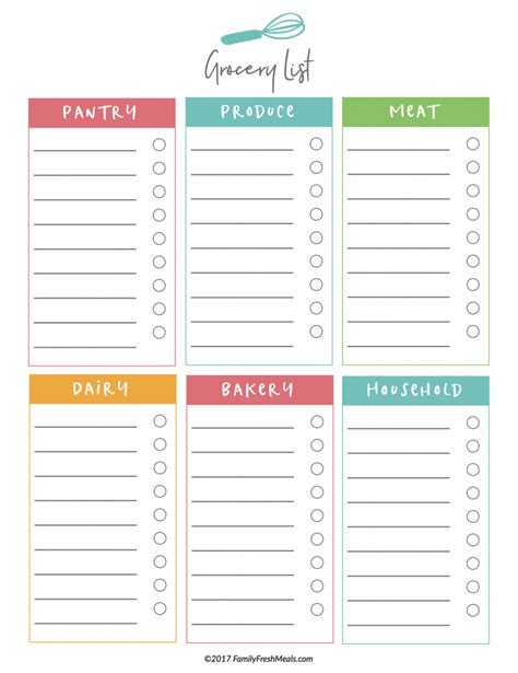 Free Meal Planning Printable Printable Templates