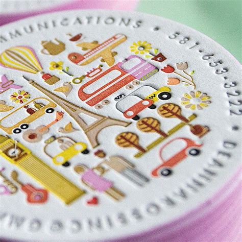 Add logos and unique fonts, make the simple or creative. Circular Business Cards Printed with Letterpress - Jukebox ...