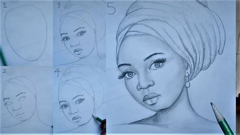 How To Draw African Girl Face How To Draw A Black Girl Step By Step