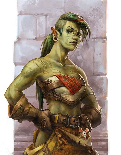 ork gal joanna wolska concept art characters fantasy characters dungeons and dragons characters