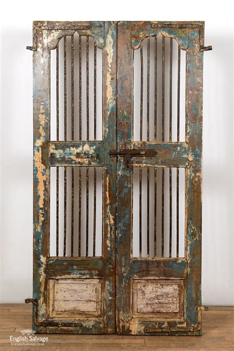 Reclaimed Indian Antique Barred Double Doors