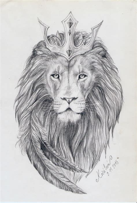 Realistic Lion King In Crown Tattoo Design By Miraelfae Tattooimagesbiz