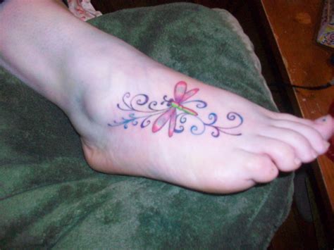 Dragonfly Foot Tattoo Tattoos Pinterest For Women