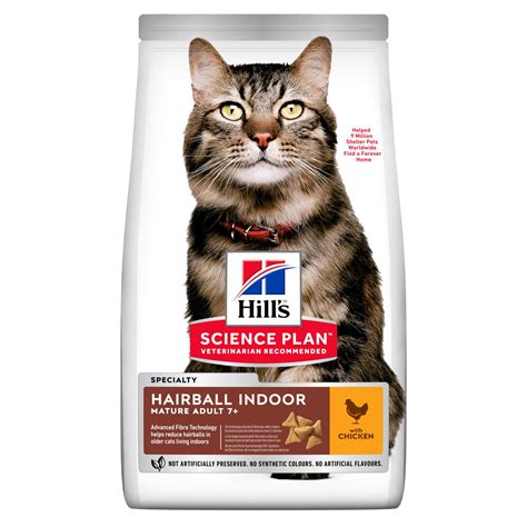Would you replace high fiber with our research and knowledge, we have made a list of best cat food for hairballs, you check out our list below, which recommend cat food by your. Hill's Science Plan Mature Adult Hairball Indoor Dry Cat ...
