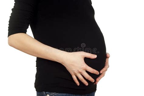 The Abdomen Of Pregnant Women Stock Photo Image Of Isolated