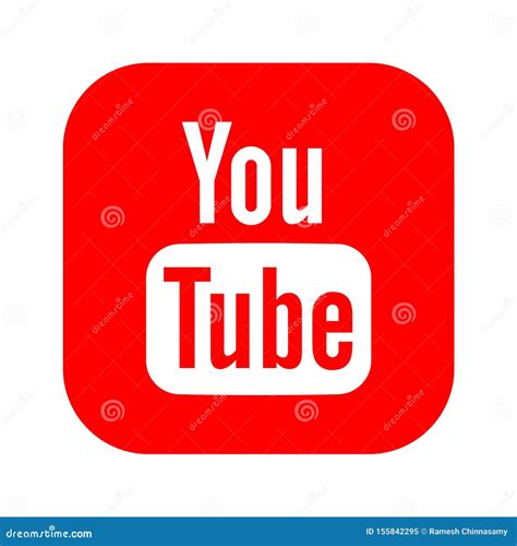 Youtube Social Media Icon Button Editorial Image Illustration Of