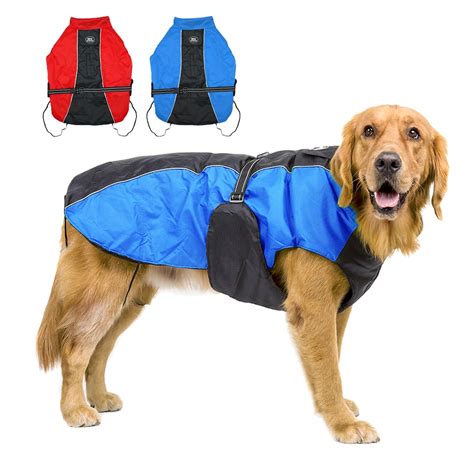 Dog Coat Jacket For Large Dogs Waterproof Dog Clothes Reflective Pet