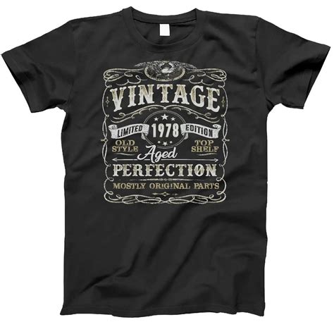 2018 hot sale fashion 40th birthday t shirt vintage 1978 funny 40 years old born in