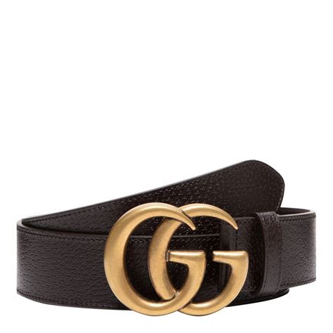 Black Double G Gucci Leather Belt Brandalley