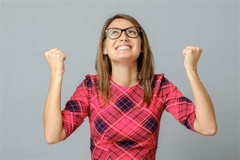 Happy Girl Celebrating Her Success Stock Image Image Of Lifestyle