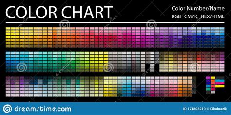 Color Chart Print Test Page Color Numbers Or Names Rgb
