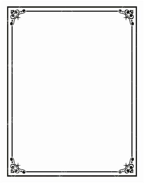 Blank Word Document Free Elegant Border Template For Word Doc Free Page