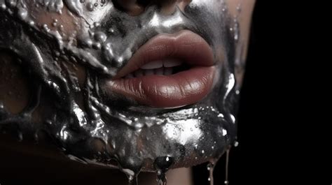 Premium Ai Image A Woman With Glamorous Skin And Dripping Dripping