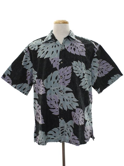 S Vintage Hawaiian Shirt S Cooke Street Mens Faded Black