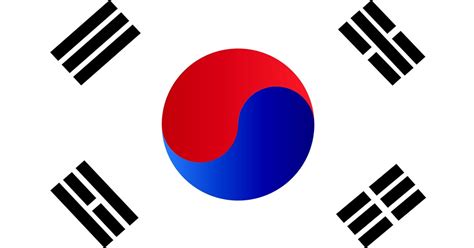 South Korea Flag Flagpole World