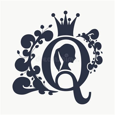 Vintage Queen Silhouette Medieval Queen Profile Stock Vector
