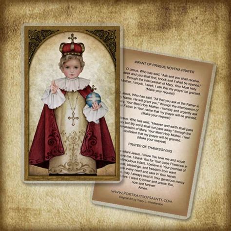 Infant Of Prague Holy Cardprayer Card Etsy