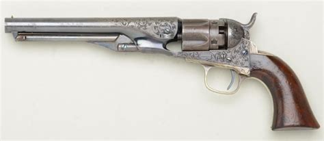 Presentation Cased Engraved Colt Model 1862 Police Percussion Revolver