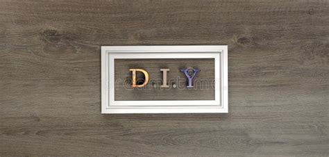 Diy Word Wrote On Wooden Background Stock Image Image Of Sign