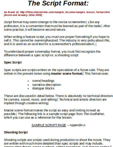 Scriptwriting 22 Examples Format Pdf Examples