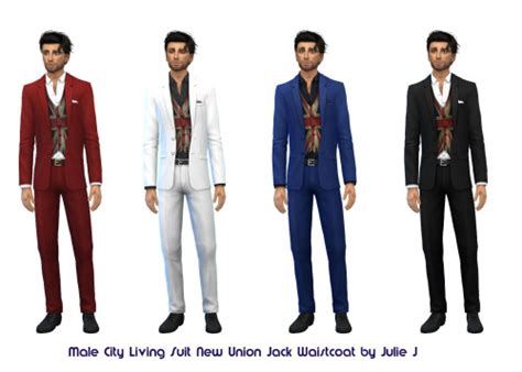 Male City Living Suit New Waistcoat At Julietoon Julie J Sims 4 Updates