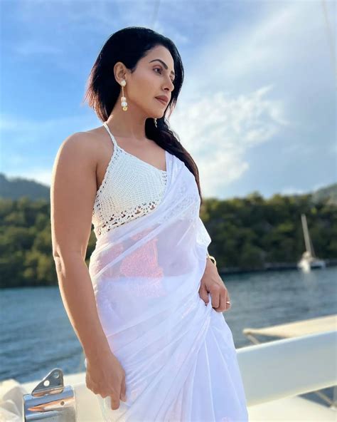 Nandini Roy In White Saree At Turkey Vacation