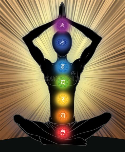 Illustration Von Sieben Chakras Stock Abbildung Illustration Von