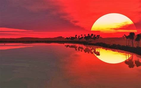 Wallpaper Pemandangan Sunset Hd Gambar Gratis