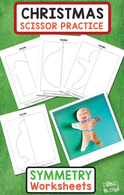 We have hundreds of kids craft ideas, kids worksheets, printable activities for kids and more. Christmas Cutting Practice Symmetry Worksheets - itsybitsyfun.com