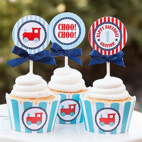 Train Party Cupcake Wrappers Train By Tangerinepapershoppe Train