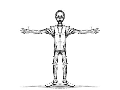 Human Character T Pose Sketch By Jackalzweb On Deviantart