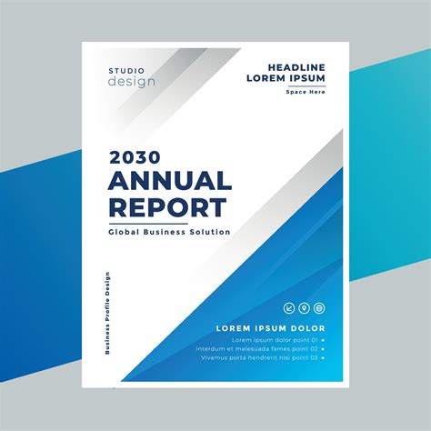 Annual Report Cover Page Design Template 2122998 Vector Art At Vecteezy