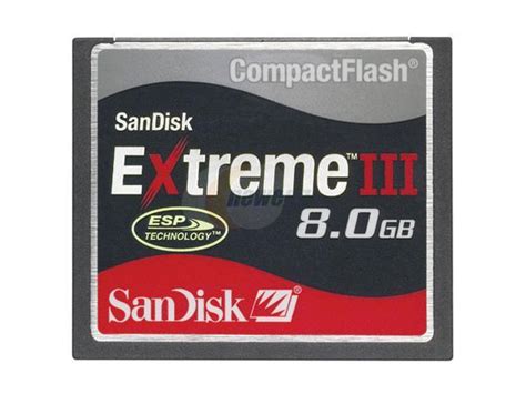 sandisk extreme iii 8gb compact flash cf flash card model sdcfx3 8192 901