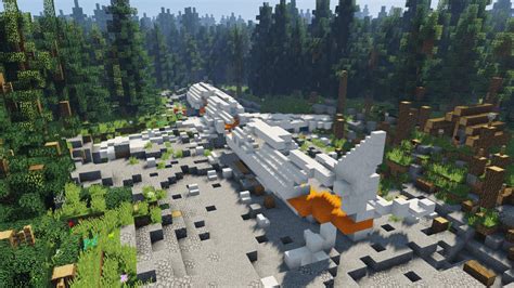 Plane Wreckage From An Adventure Map Im Working On Minecraft